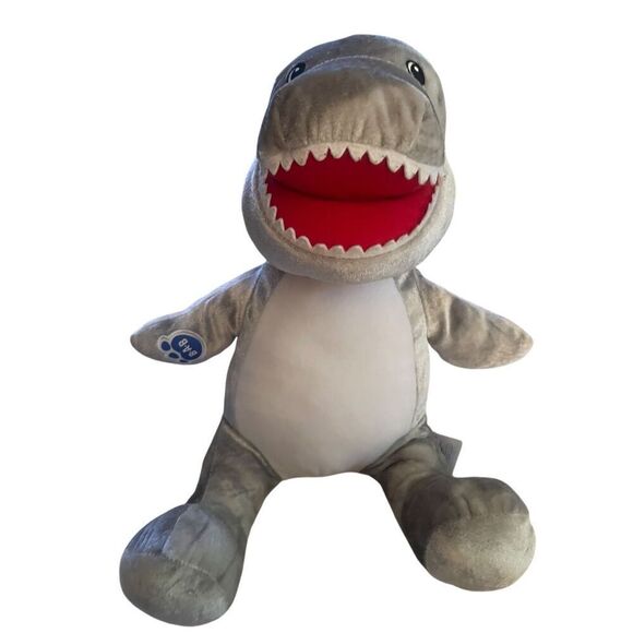 Build-A-Bear Workshop Gray White Great White Toothy Shark Plush Stuffed Animal - Picture 11 of 15